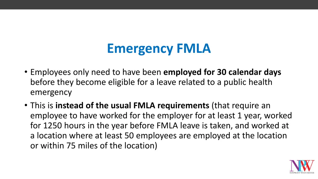 emergency fmla 1