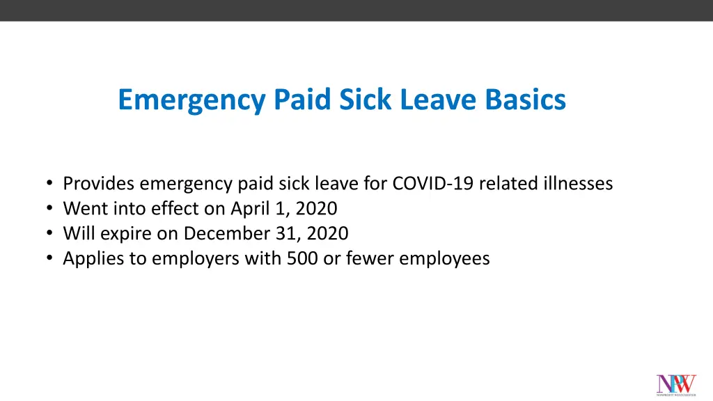 emergency paid sick leave basics