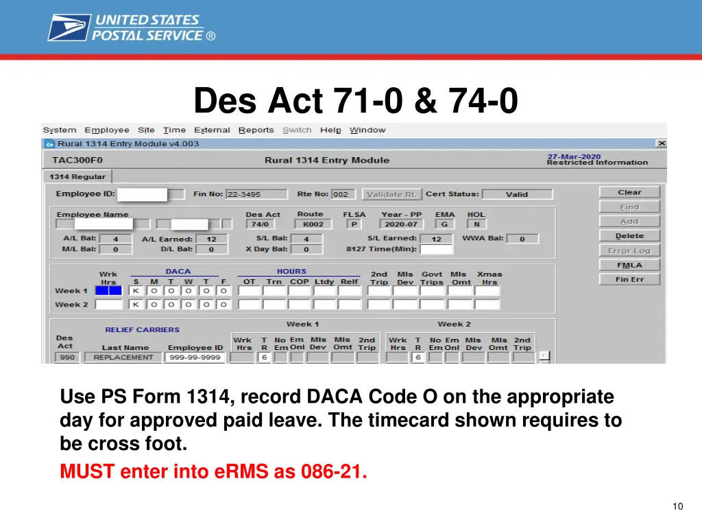 des act 71 0 74 0