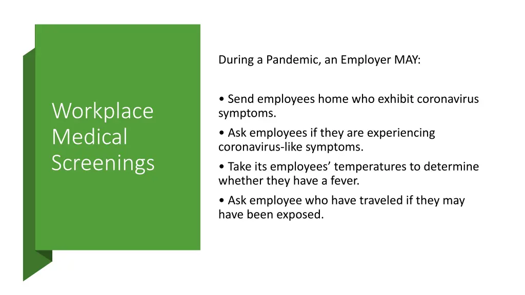 during a pandemic an employer may