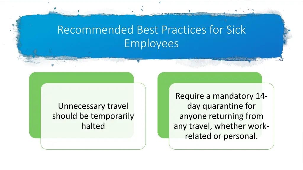 recommended best practices for sick employees 6