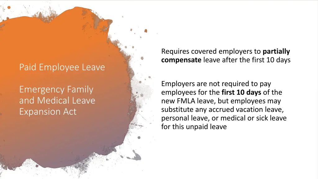 requires covered employers to partially