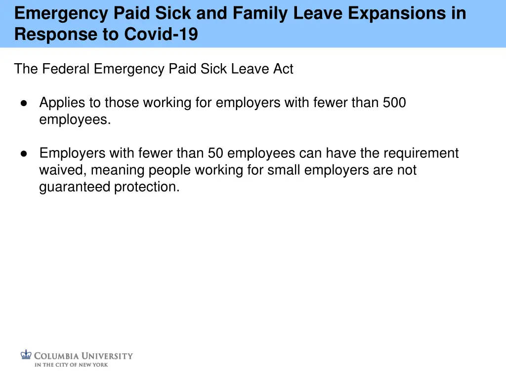 emergency paid sick and family leave expansions