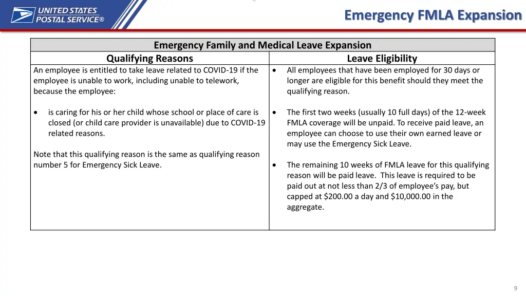 emergency fmla expansion