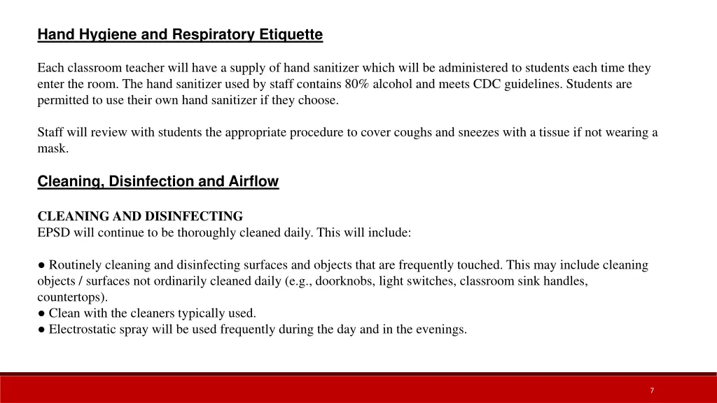 hand hygiene and respiratory etiquette