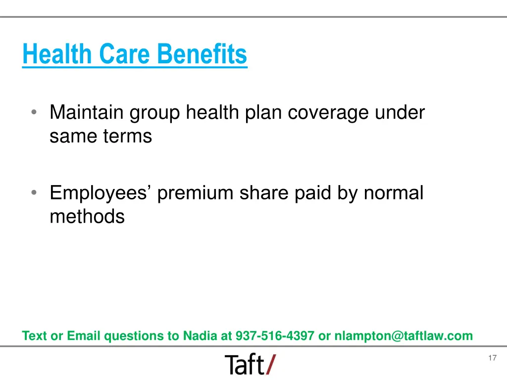 health care benefits