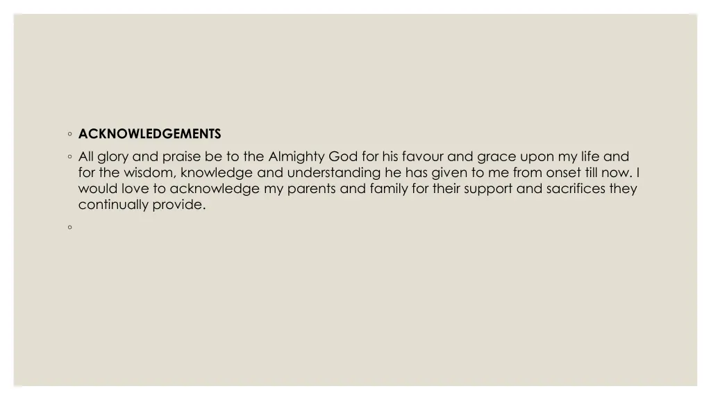 acknowledgements all glory and praise