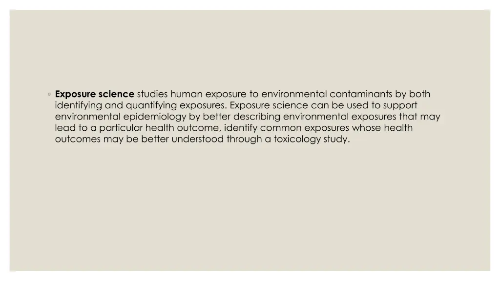 exposure science studies human exposure