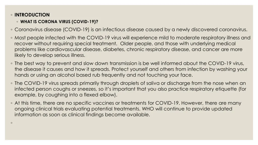 introduction what is corona virus covid