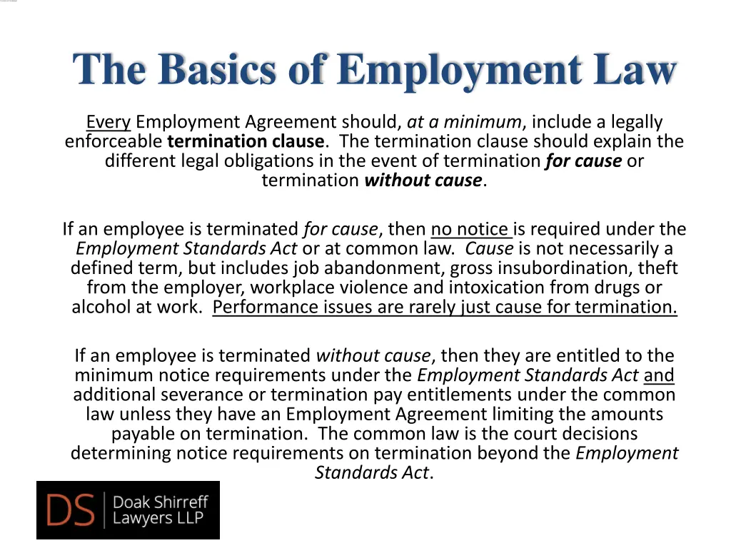 the basics of employment law 2