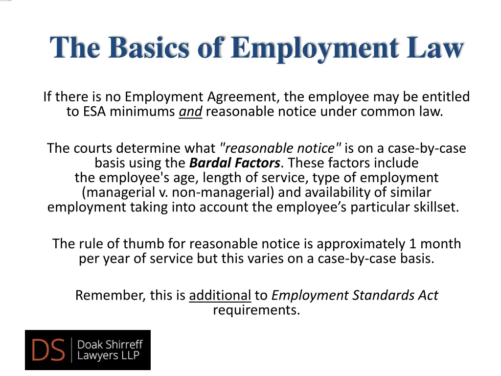 the basics of employment law 4