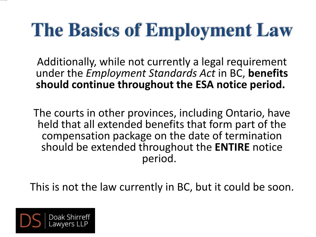 the basics of employment law 6