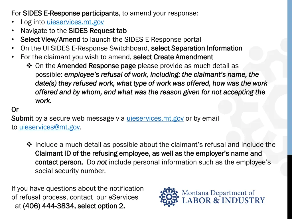 for sides e sides e response participants