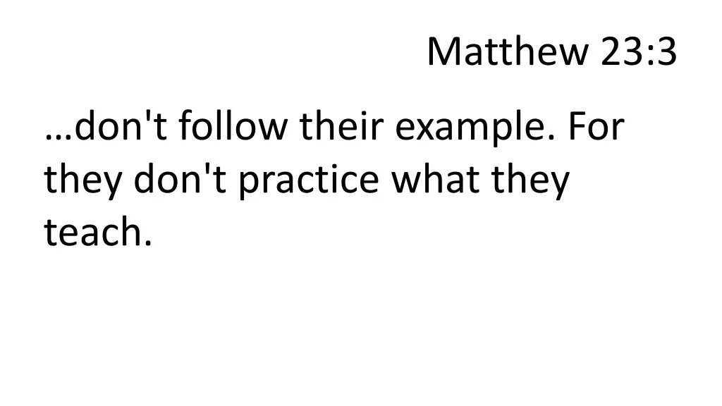 matthew 23 3