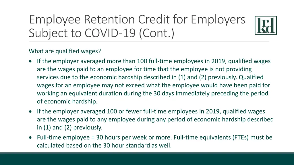 employee retention credit for employers subject 3