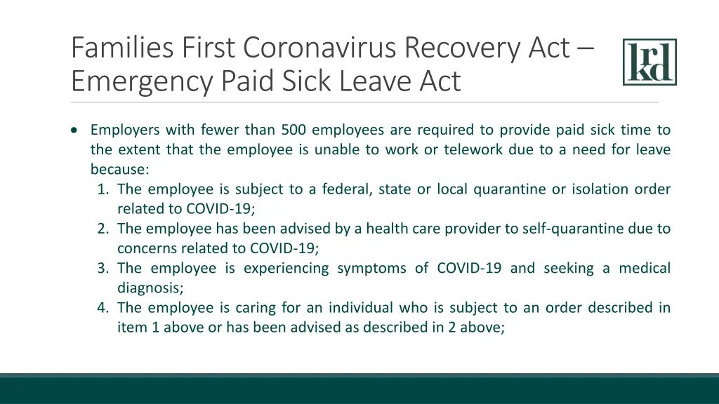 families first coronavirus recovery act emergency