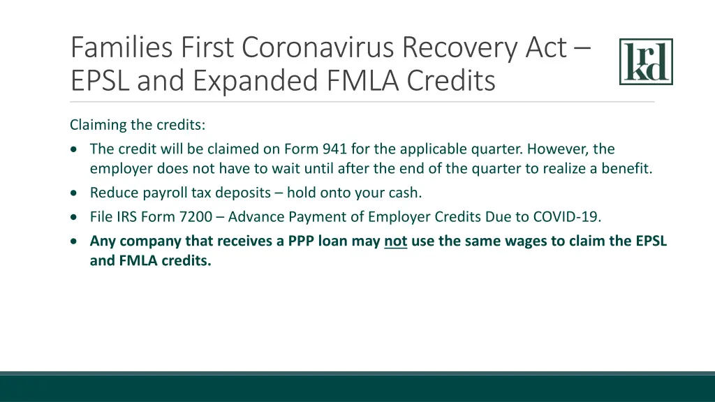 families first coronavirus recovery act epsl