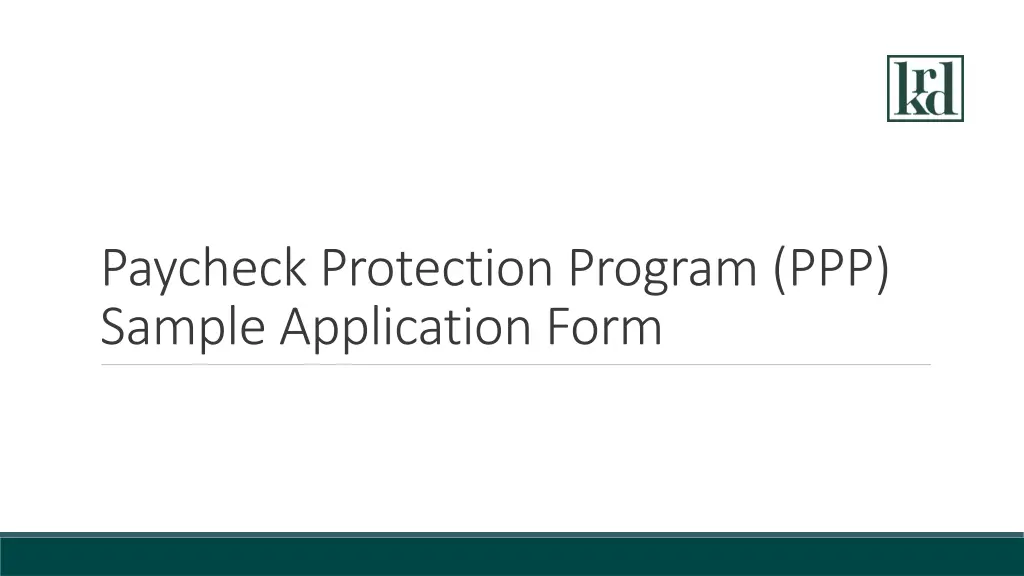 paycheck protection program ppp sample