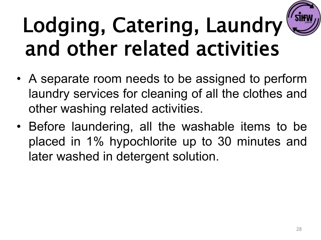 lodging catering laundry and other related 1