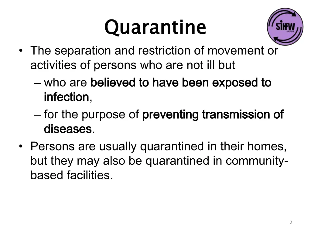 quarantine