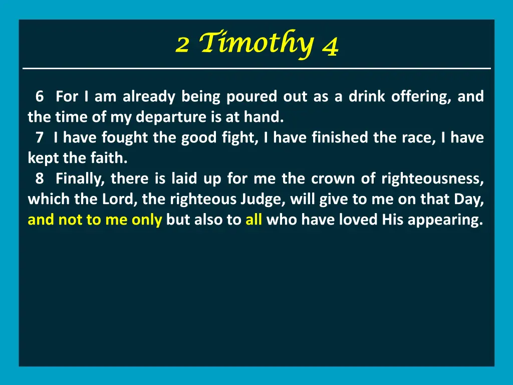 2 timothy 4 2 timothy 4