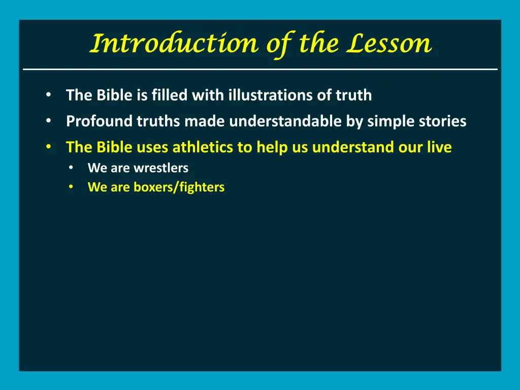 introduction of the lesson introduction 5