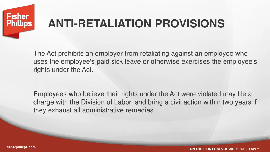 anti retaliation provisions