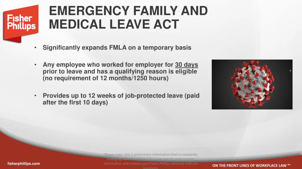 emergency family and medical leave act