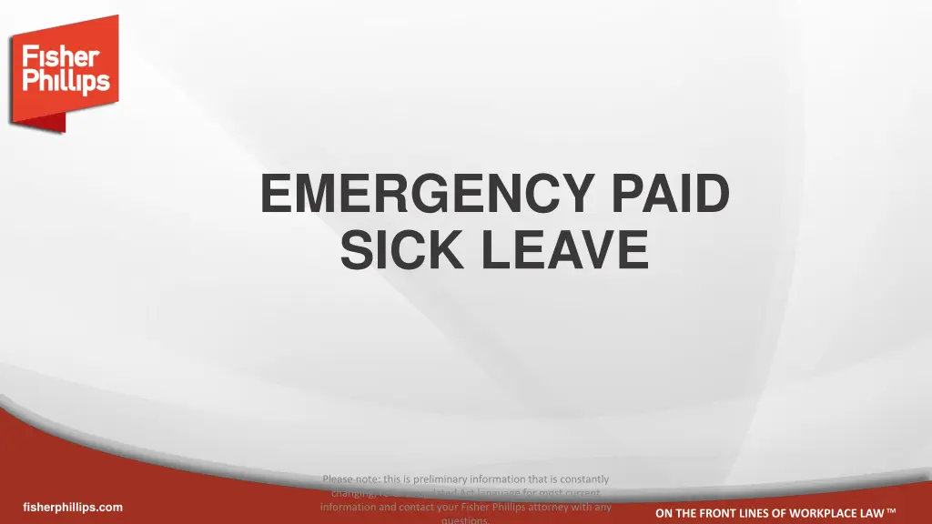 emergency paid sick leave