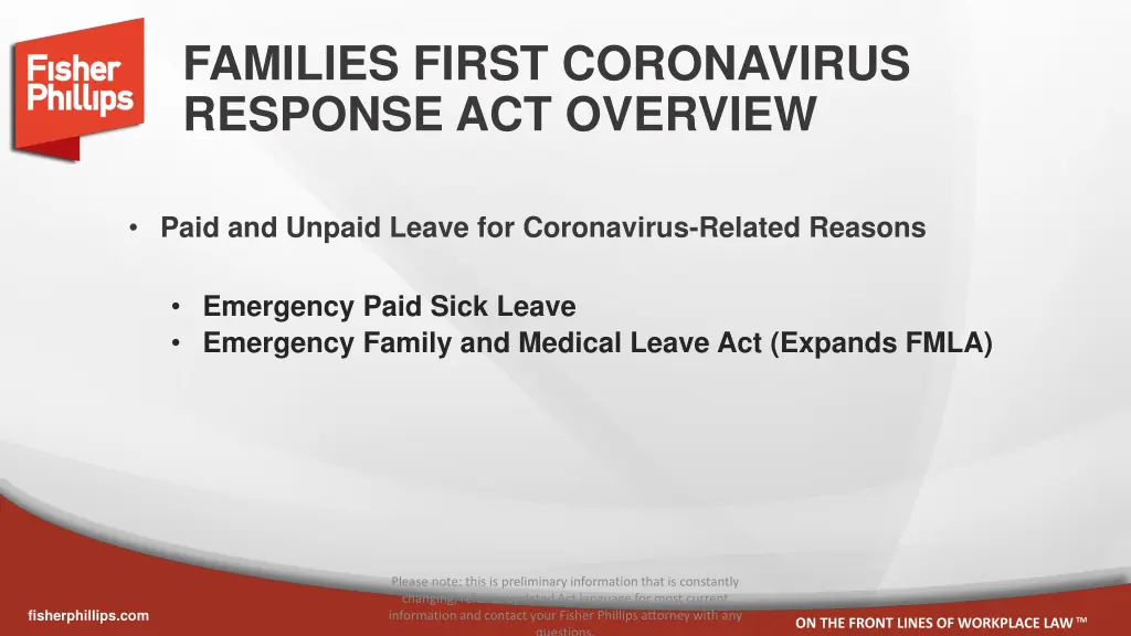 families first coronavirus response act overview 1