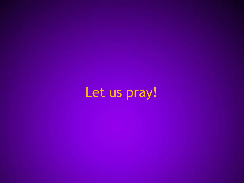 let us pray