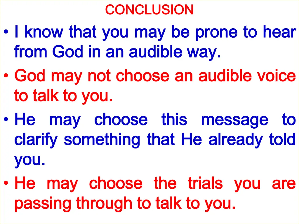 conclusion conclusion that you you may from