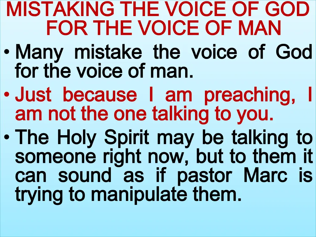 mistaking the voice of god mistaking the voice