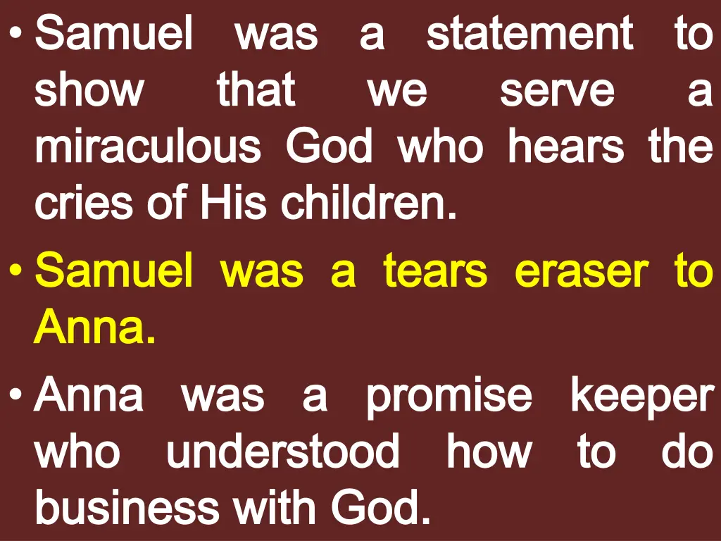 samuel samuel was show show miraculous miraculous