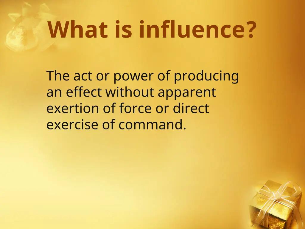 what is influence