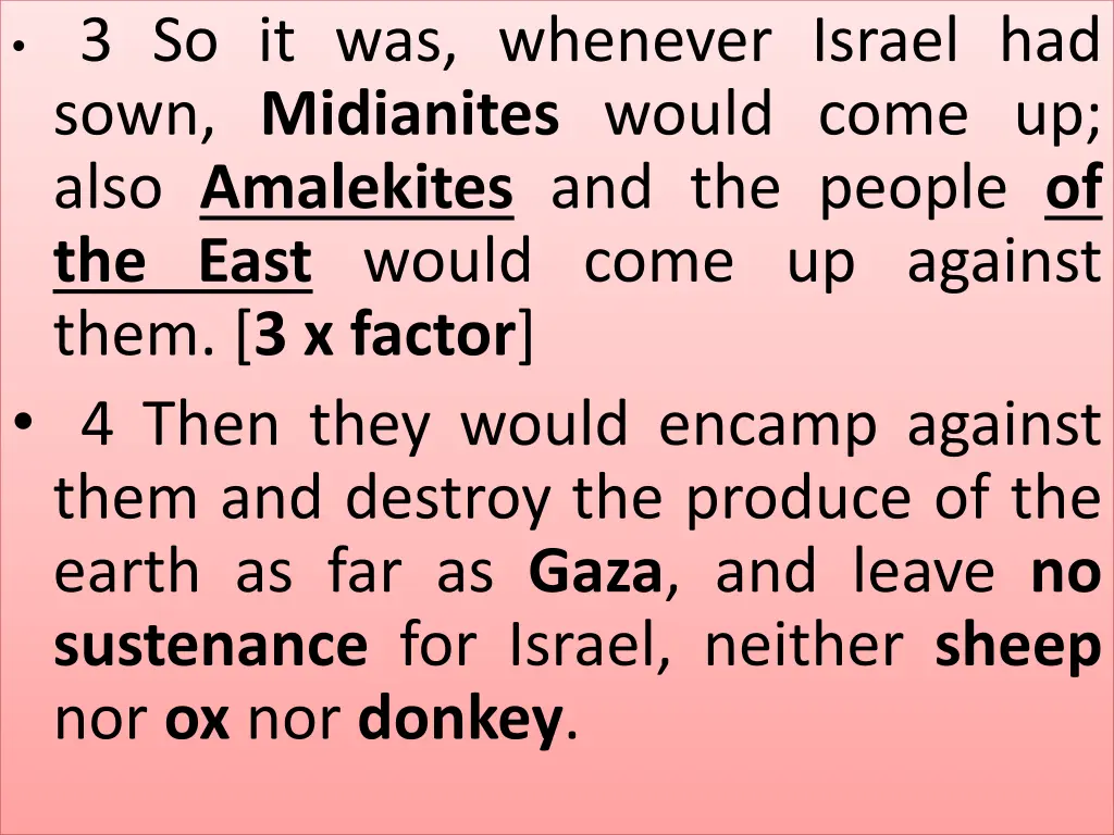 3 so it was whenever israel had sown midianites