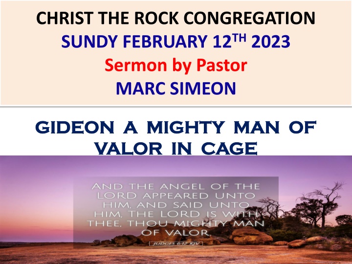 christ the rock congregation sundy february