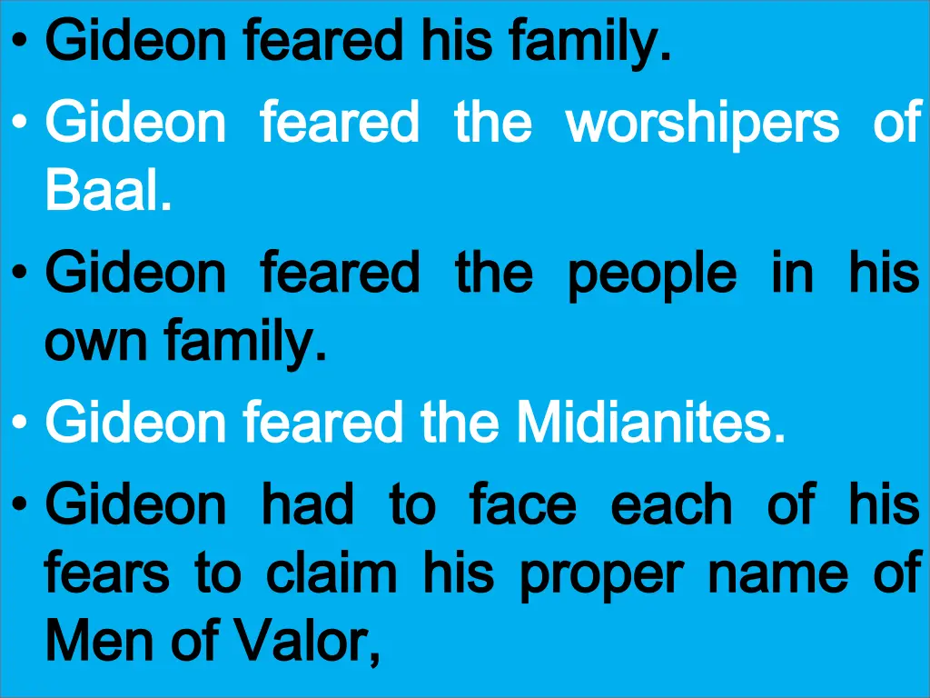 gideon gideon feared gideon gideon feared baal