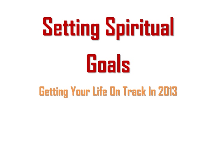 setting spiritual goals