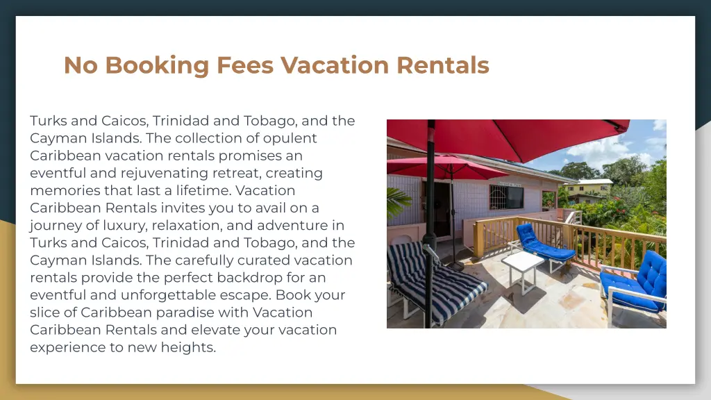 no booking fees vacation rentals