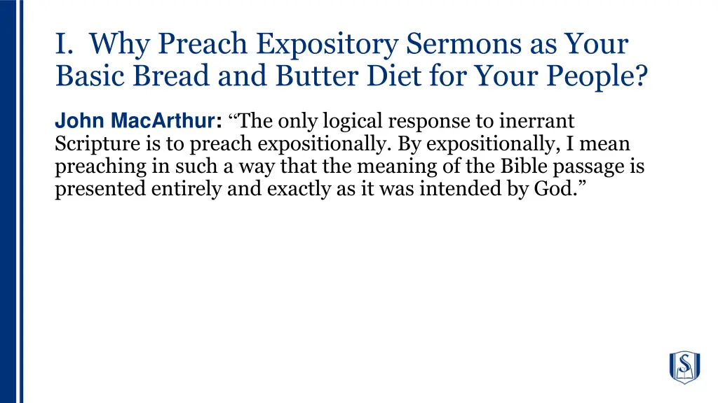 i why preach expository sermons as your basic