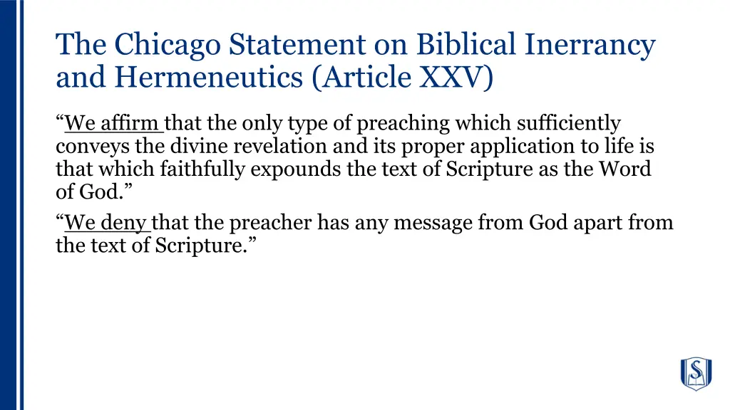 the chicago statement on biblical inerrancy