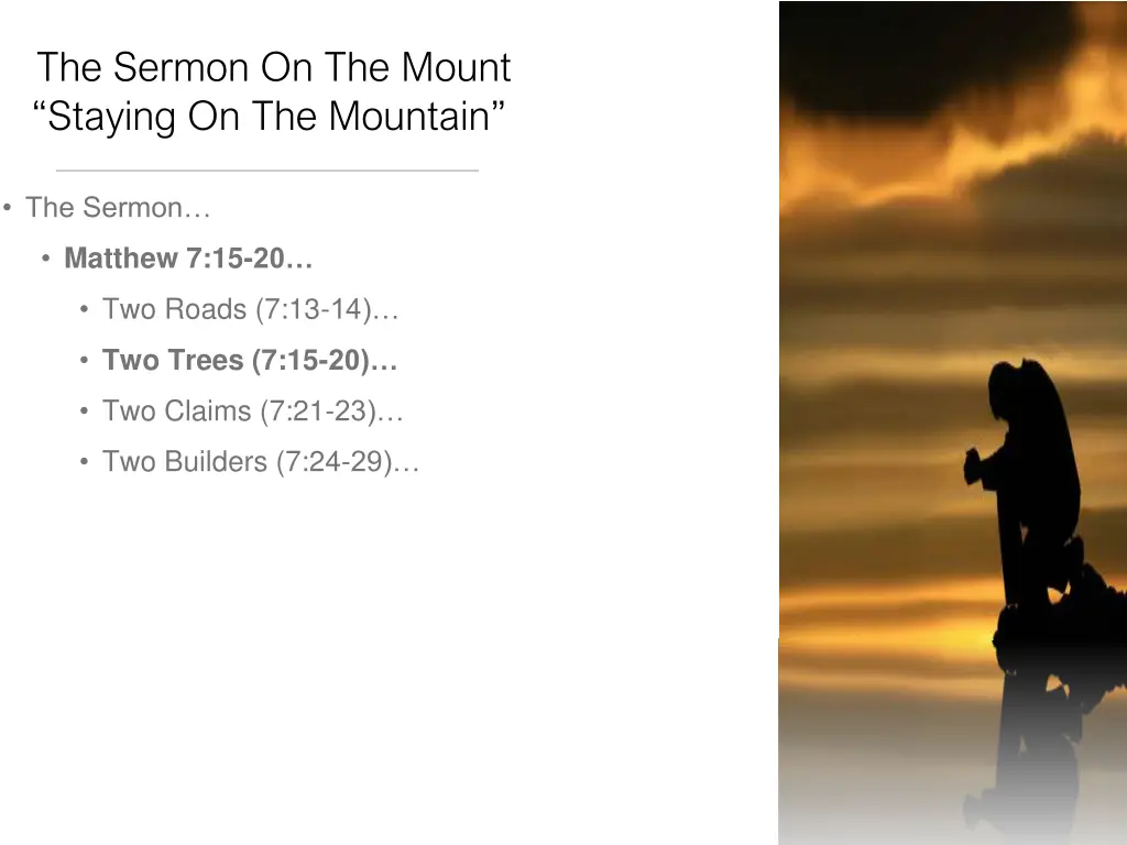 the sermon on the mount staying on the mountain 1