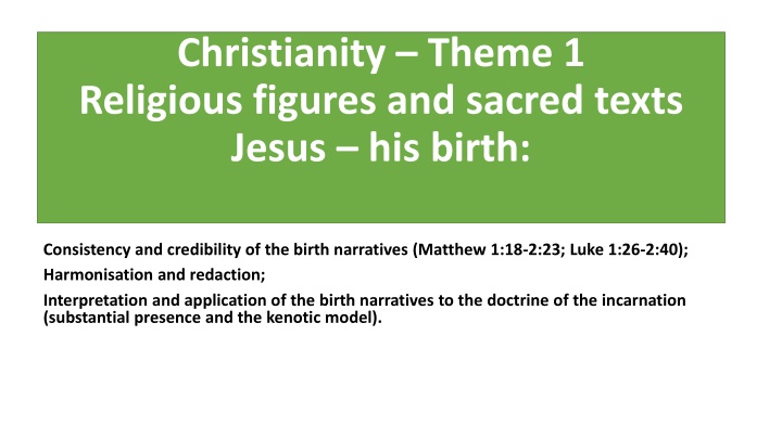 christianity theme 1 religious figures and sacred