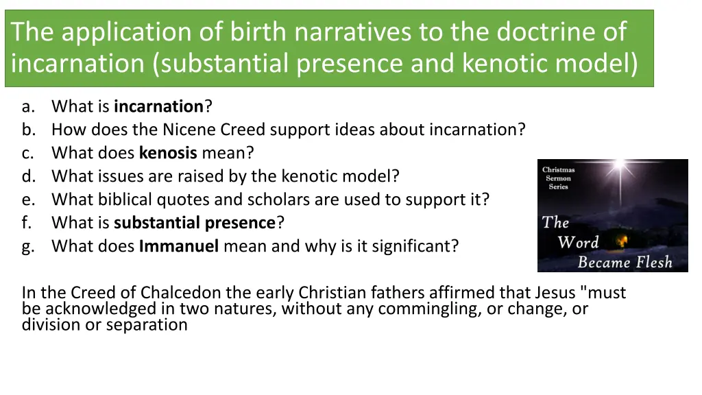 the application of birth narratives