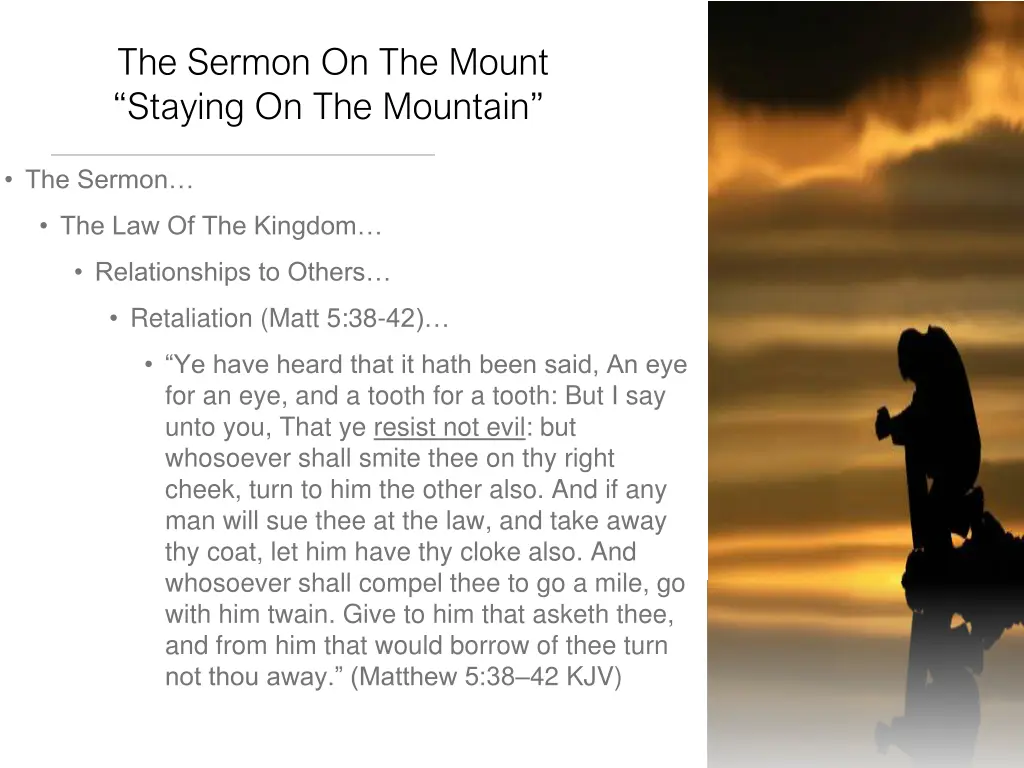 the sermon on the mount staying on the mountain 1