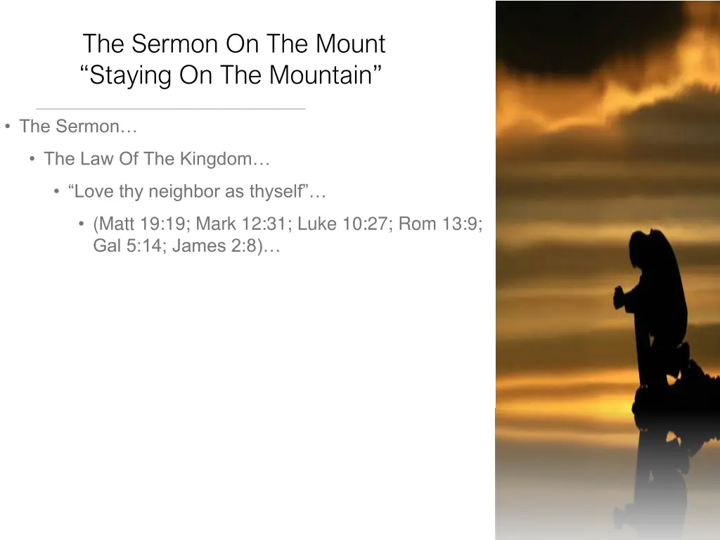 the sermon on the mount staying on the mountain 7