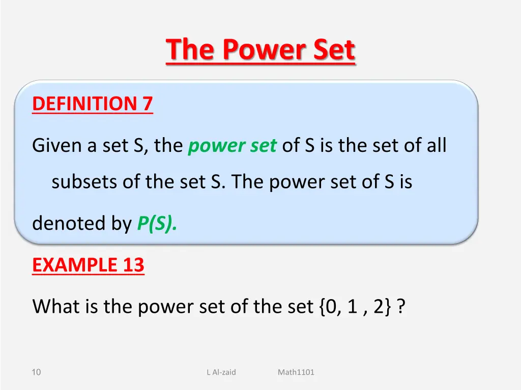 the power set