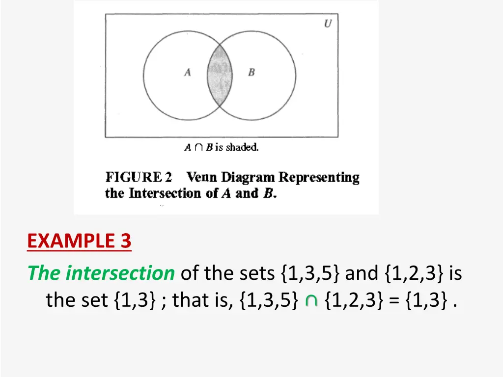 example 3 the intersection of the sets