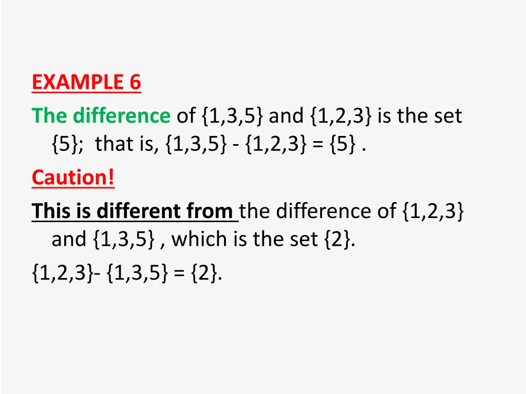 example 6 the difference